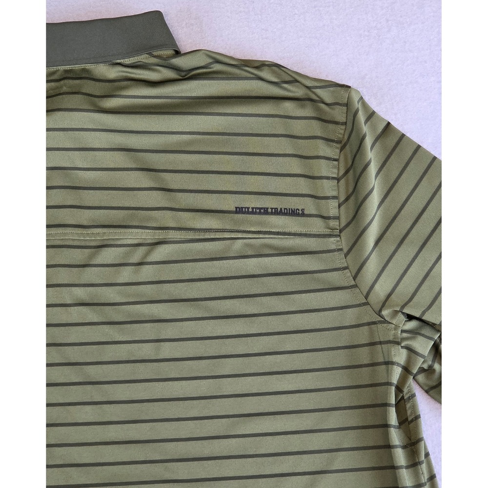 Duluth Trading Co Mens XL Relaxed Fit Striped Polo Shirt Green Workwear‎ Outdoor - Picture 6 of 10